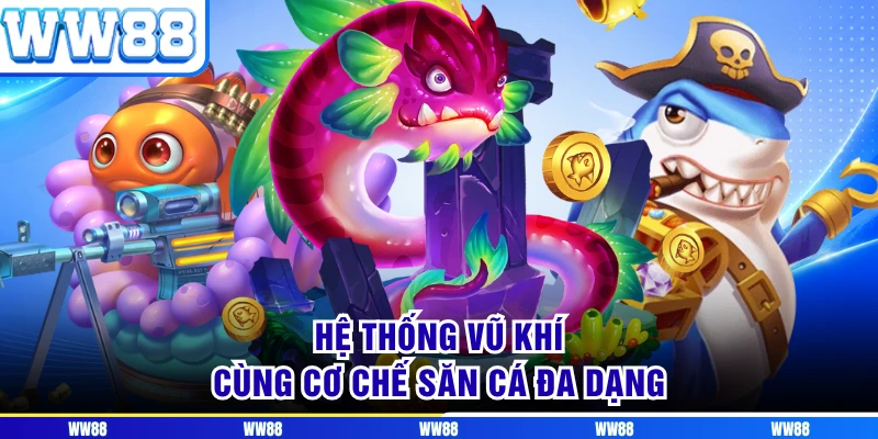 Hệ thống vũ khí cùng cơ chế săn cá đa dạng